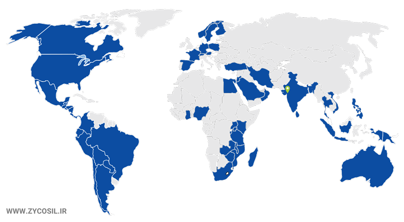 زایکوسیل در بیش از 30 کشور جهان مورد استفاده قرار می گیرد
